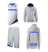 SCORPIONS REVERSIBLE TOP SHORTS AND HOODIE
